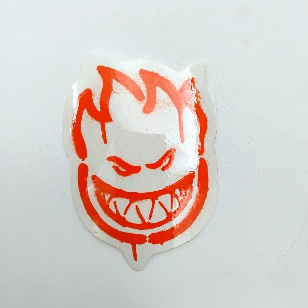 Spitfire Wheels Skateboard Sticker Bighead Fireball Orange Drip Logo VTG  90's